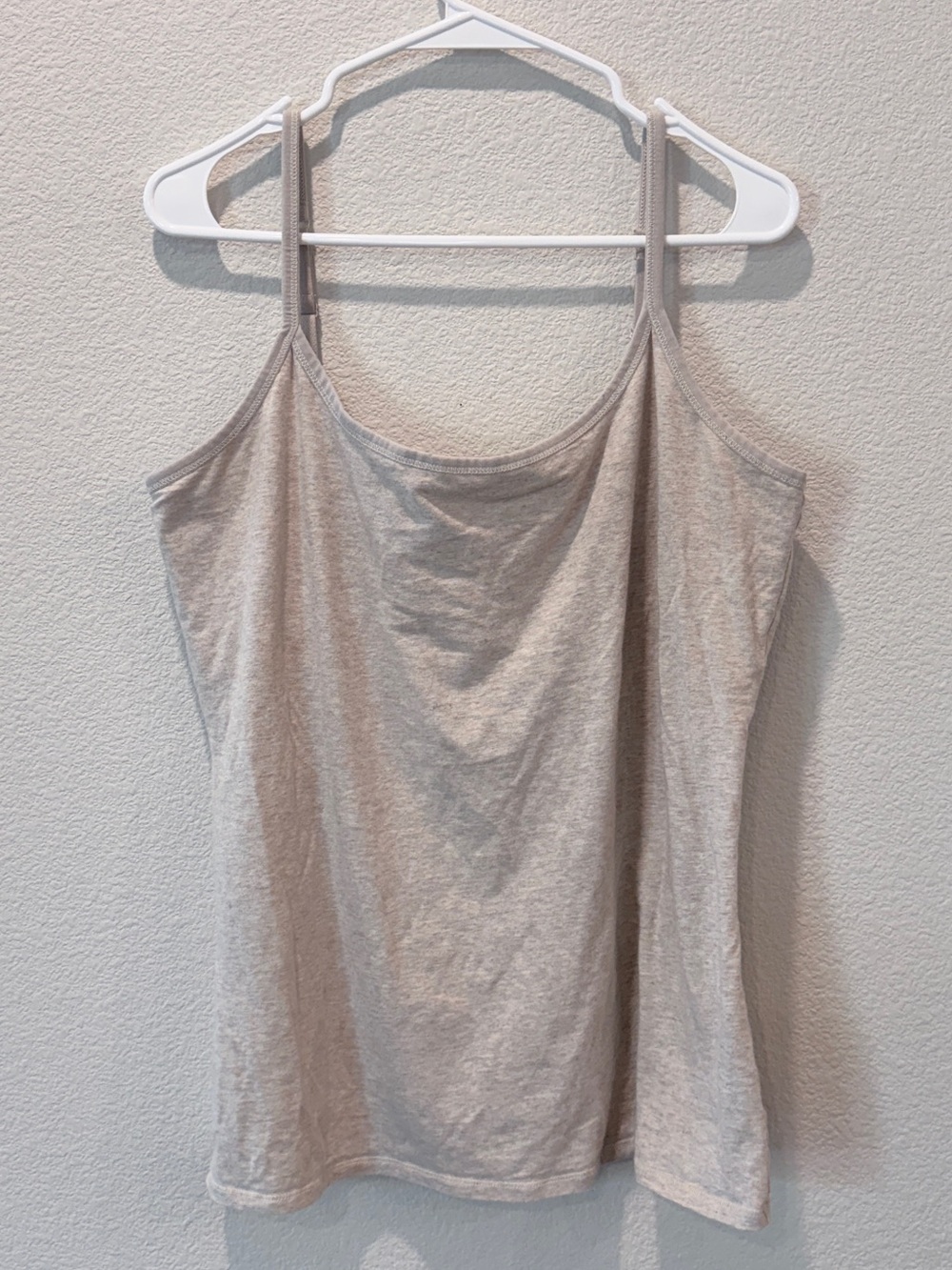 Pact Organic Cotton Camisole Tank XL Neutral Shelf Bra Capsule Wardrobe Eco Chic